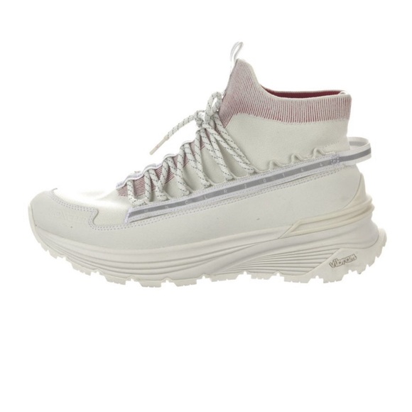 Moncler white with stripe sneakers size US 10 IT 41 - Picture 2 of 10